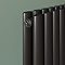 Metro Horizontal Radiator - Matt Black - Double Panel (600mm High) 413mm Wide