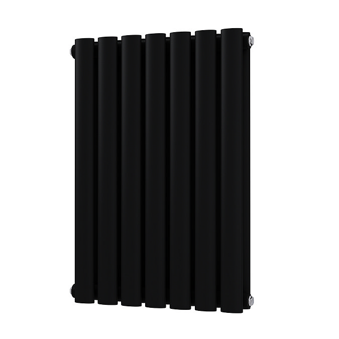 Metro Horizontal Radiator - Matt Black - Double Panel (600mm High) 413mm Wide