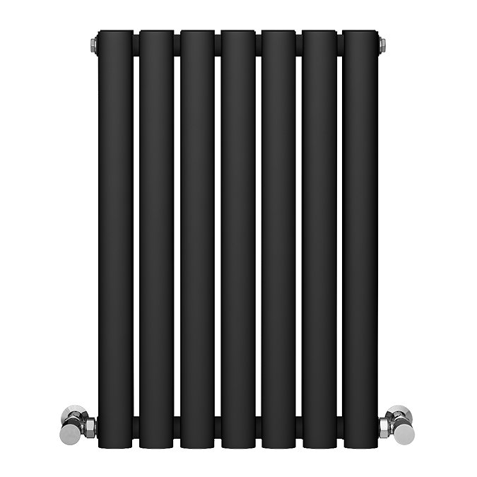 Metro Horizontal Radiator - Matt Black - Double Panel (600mm High) 413mm Wide