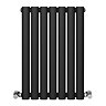 Metro Horizontal Radiator - Matt Black - Double Panel (600mm High) 413mm Wide