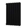 Metro Horizontal Radiator - Matt Black - Double Panel (600mm High) 413mm Wide