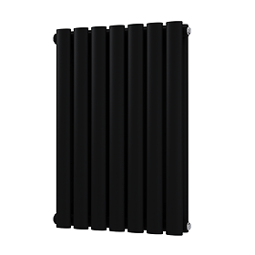 Metro Horizontal Radiator - Matt Black - Double Panel (600mm High) 413mm Wide