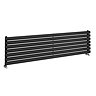Metro Horizontal Radiator - Matt Black - Single Panel (1600mm Wide) 413mm High