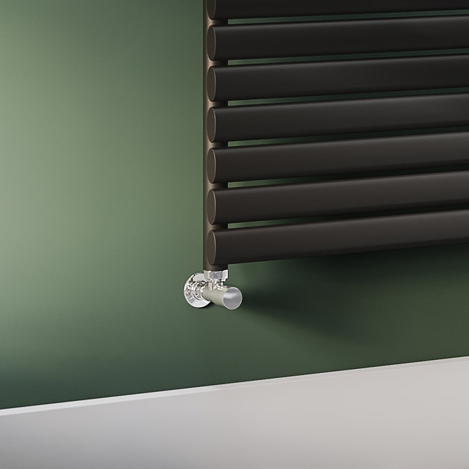 Metro Horizontal Radiator - Matt Black - Single Panel (1600mm Wide)