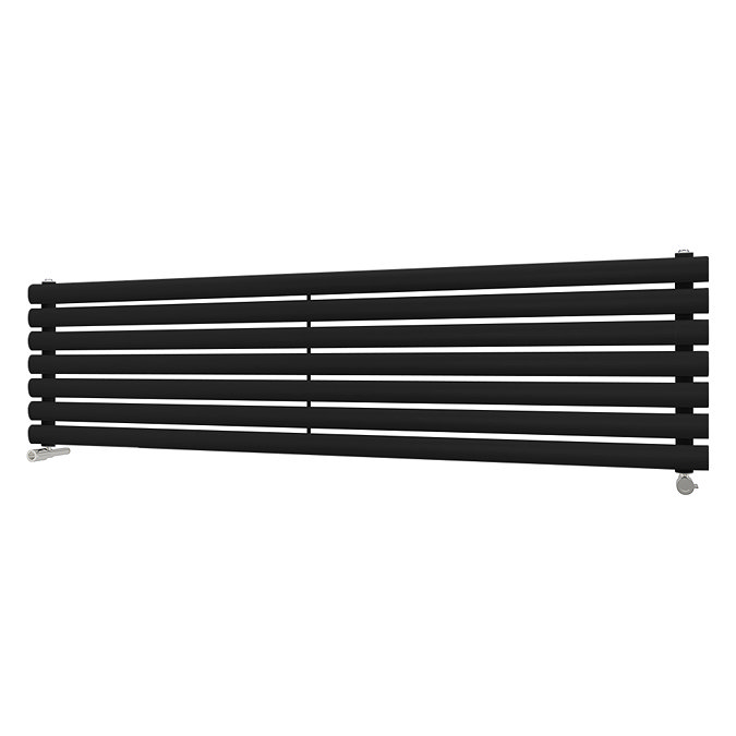 Metro Horizontal Radiator - Matt Black - Single Panel (1600mm Wide)
