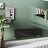 Metro Horizontal Radiator - Matt Black - Single Panel (1600mm Wide)