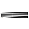 Metro Horizontal Radiator - Matt Black - Single Panel (1600mm Wide) 295mm High