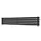 Metro Horizontal Radiator - Matt Black - Single Panel (1600mm Wide) 295mm High