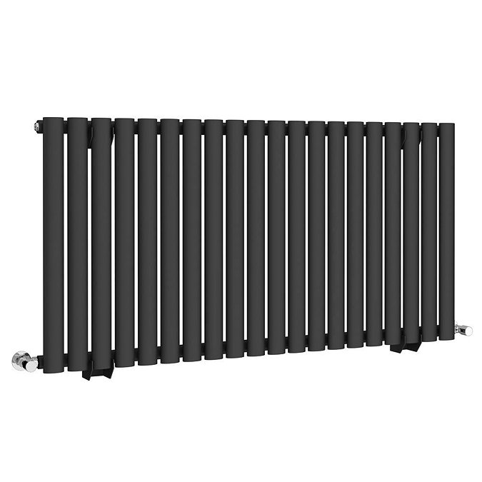 Metro Horizontal Radiator - Matt Black - Single Panel (600mm High) 1180mm Wide