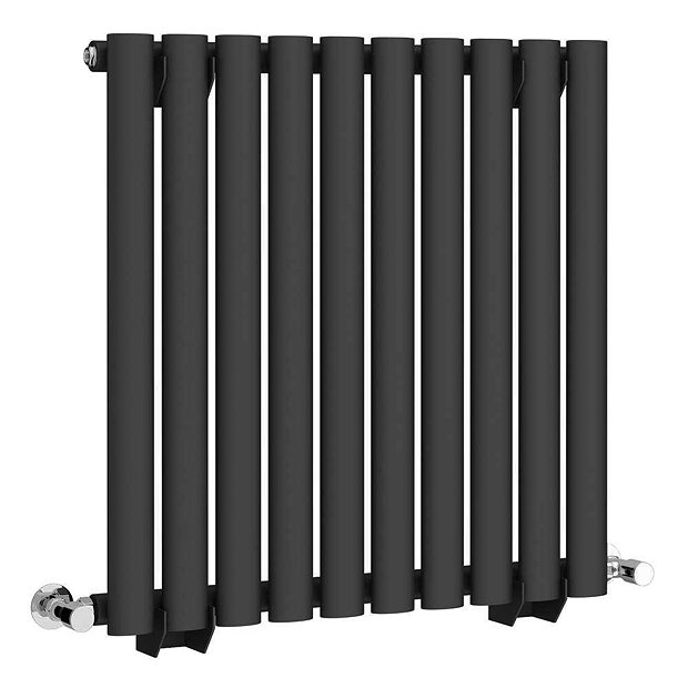 Metro Horizontal Radiator Matt Black Single Panel (600mm High