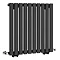 Metro Horizontal Radiator - Matt Black - Single Panel (600mm High) 590mm Wide