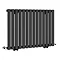 Metro Horizontal Radiator - Matt Black - Single Panel (600mm High) 826mm Wide