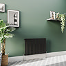 Metro Horizontal Radiator - Matt Black - Single Panel (600mm High) 1003mm Wide