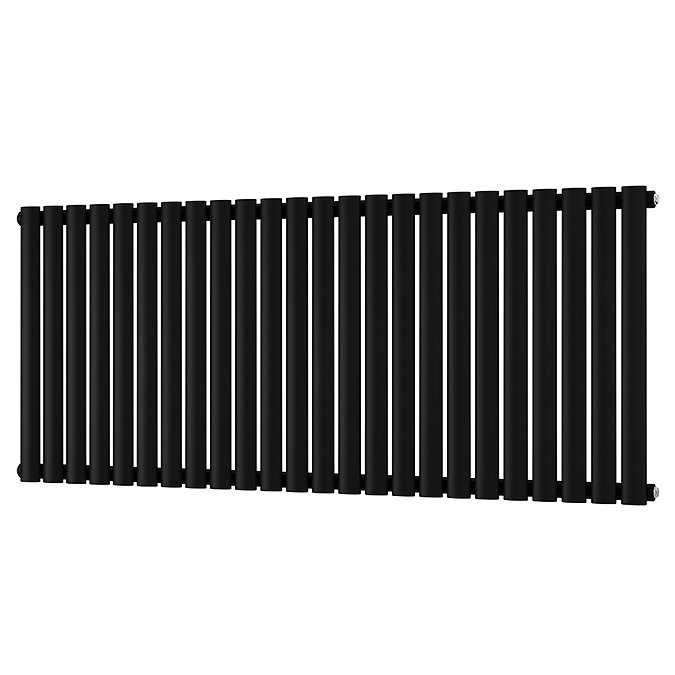 Metro Horizontal Radiator - Matt Black - Single Panel (600mm High) 1416mm Wide