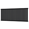 Metro Horizontal Radiator - Matt Black - Single Panel (600mm High) 1416mm Wide