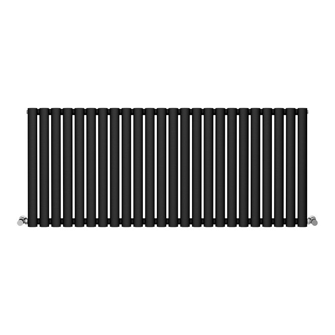 Metro Horizontal Radiator - Matt Black - Single Panel (600mm High) 1416mm Wide
