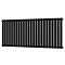 Metro Horizontal Radiator - Matt Black - Single Panel (600mm High) 1416mm Wide