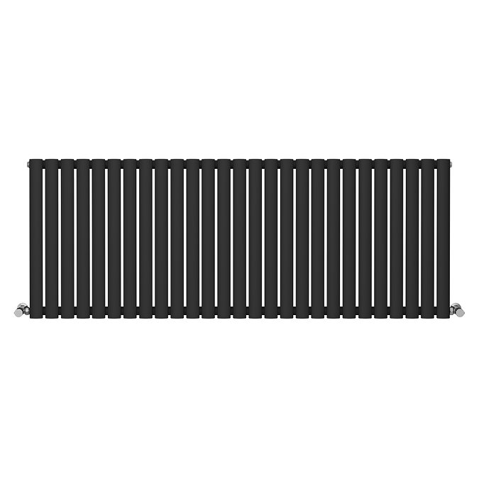 Metro Horizontal Radiator - Matt Black - Single Panel (600mm High) 1596mm Wide