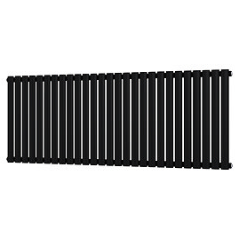 Metro Horizontal Radiator - Matt Black - Single Panel (600mm High) 1596mm Wide