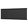 Metro Horizontal Radiator - Matt Black - Single Panel (600mm High) 1596mm Wide