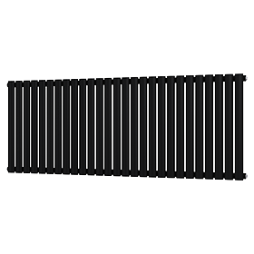 Metro Horizontal Radiator - Matt Black - Single Panel (600mm High) 1596mm Wide
