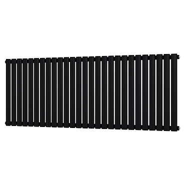 Metro Horizontal Radiator - Matt Black - Single Panel (600mm High) 1596mm Wide