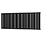 Metro Horizontal Radiator - Matt Black - Single Panel (600mm High) 1596mm Wide