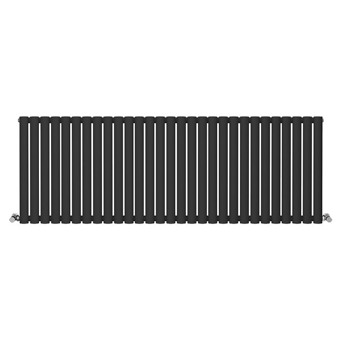 Metro Horizontal Radiator - Matt Black - Single Panel (600mm High) 1711mm Wide
