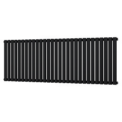 Metro Horizontal Radiator - Matt Black - Single Panel (600mm High) 1711mm Wide