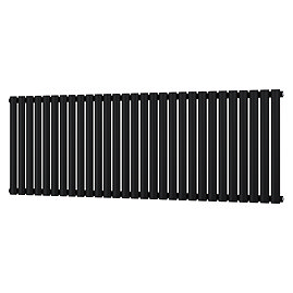 Metro Horizontal Radiator - Matt Black - Single Panel (600mm High) 1711mm Wide