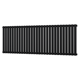 Metro Horizontal Radiator - Matt Black - Single Panel (600mm High) 1711mm Wide