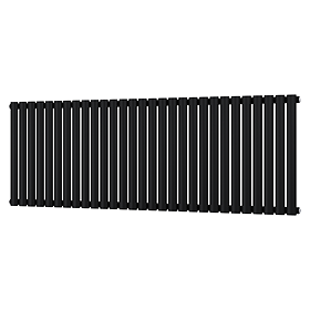 Metro Horizontal Radiator - Matt Black - Single Panel (600mm High) 1711mm Wide