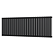 Metro Horizontal Radiator - Matt Black - Single Panel (600mm High) 1711mm Wide