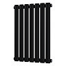 Metro Horizontal Radiator - Matt Black - Single Panel (600mm High) 413mm Wide