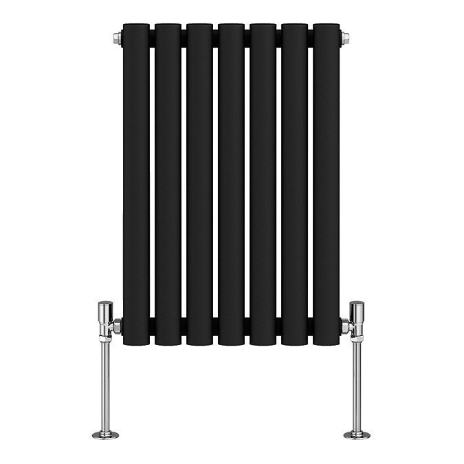 Metro Horizontal Radiator - Matt Black - Single Panel (600mm High) 413mm Wide