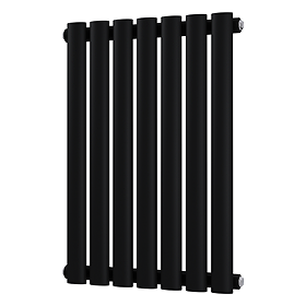 Metro Horizontal Radiator - Matt Black - Single Panel (600mm High) 413mm Wide
