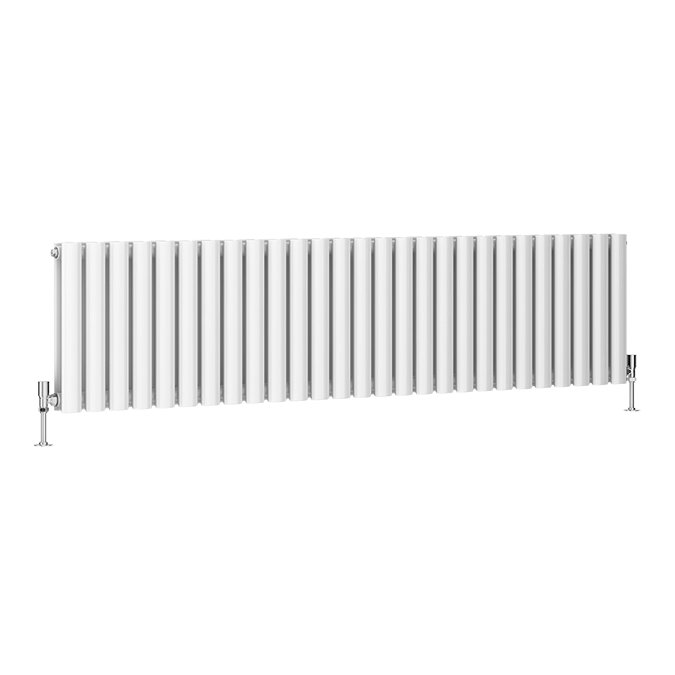 Metro Horizontal Radiator - White - Double Panel (400mm High) 1593mm Wide