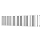 Metro Horizontal Radiator - White - Double Panel (400mm High) 1593mm Wide
