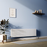 Metro Horizontal Radiator - White - Double Panel (400mm High) 1593mm Wide