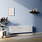 Metro Horizontal Radiator - White - Double Panel (400mm High) 1593mm Wide