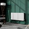 Metro Horizontal Radiator - White - Double Panel (400mm High) 826mm Wide