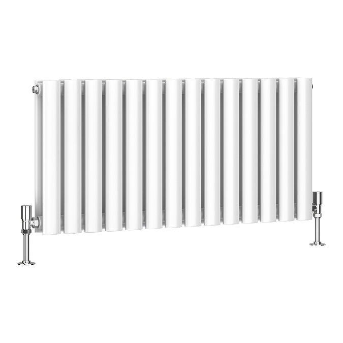 Metro Horizontal Radiator - White - Double Panel (400mm High) 826mm Wide