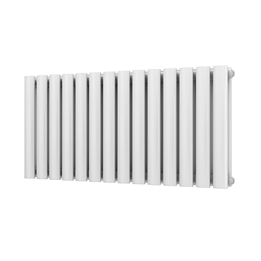 Metro Horizontal Radiator - White - Double Panel (400mm High) 826mm Wide