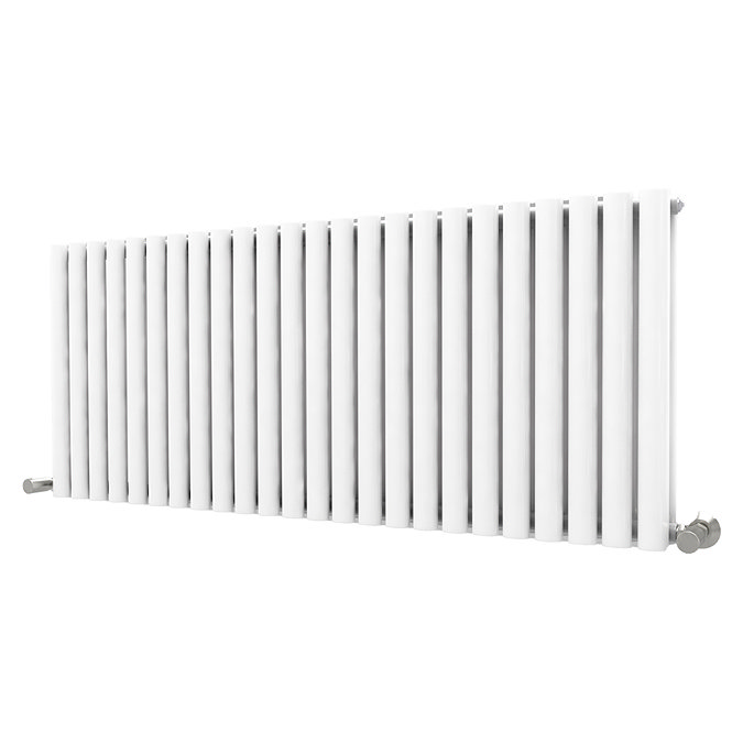 Metro Horizontal Radiator - White - Double Panel (600mm High) 1416mm Wide