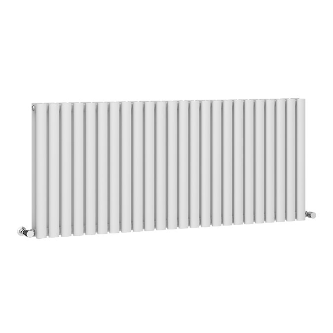 Metro Horizontal Radiator - White - Double Panel (600mm High) 1416mm Wide