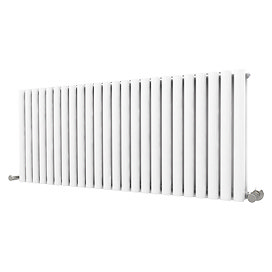 Metro Horizontal Radiator - White - Double Panel (600mm High) 1416mm Wide