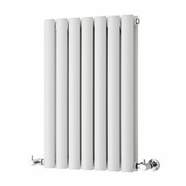 Metro Horizontal Radiator - White - Double Panel (600mm High) 413mm Wide