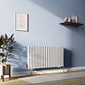 Metro Horizontal Radiator - White - Double Panel (600mm High) 1180mm Wide