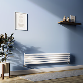 Metro Horizontal Radiator - White - Single Panel (1600mm Wide) 295mm High