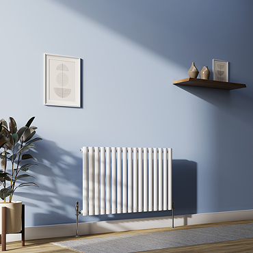 Metro Horizontal Radiator - White - Single Panel (600mm High) 1003mm Wide